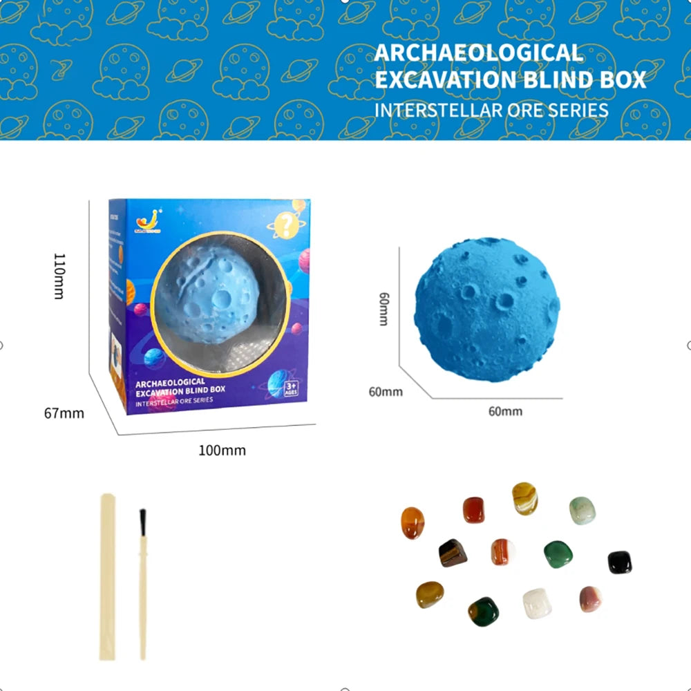 Children Archaeological Digging Toy Treasure Planet Gem Ore Exploration of The Solar System Mining Science Educational Toys