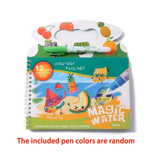 Magical Water Painting Book Toddler Early Education Toys Reusable Magic Drawing Coloring Book for Kids Children Montessori Toys