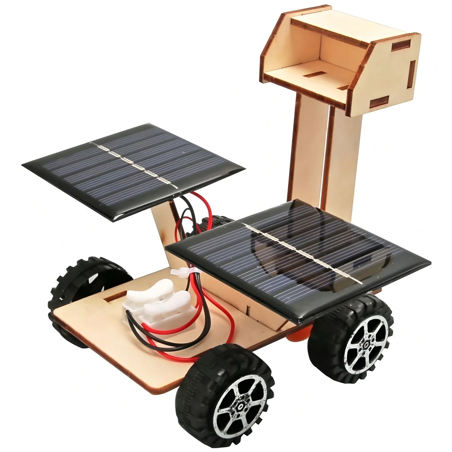 Solar-Powered Lunar Rover DIY 3D Wooden Puzzle Children's Hand-Assembled STEM Science Education Toy Fine Motor Skills Training