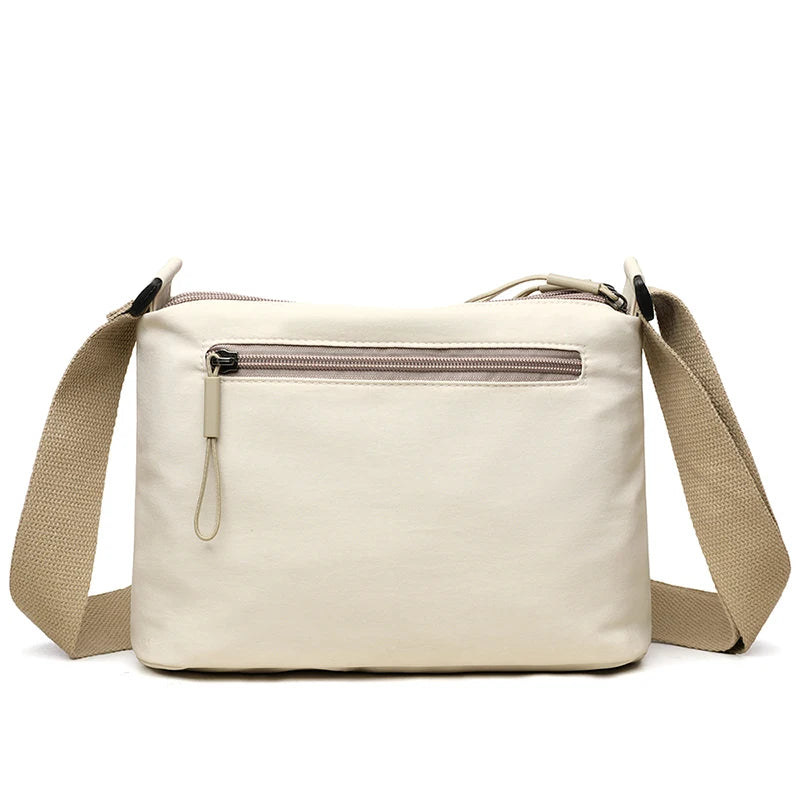 Women's Large Capacity Nylon Crossbody Bag -3 Main Pockets Spacious Shoulder Purse for Shopping & Daily Use