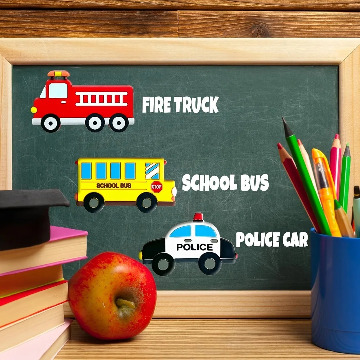 Fridge Magnets for Kids | Car, Ship, Plane & Vehicle Transportation Themed | Educational Learning Magnets, Whiteboard Toy & Gif