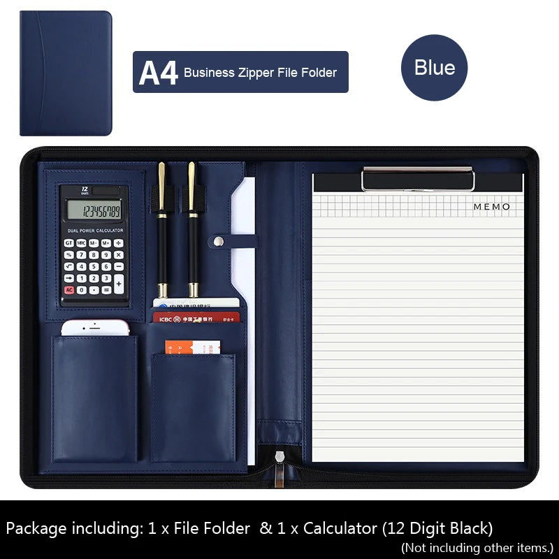 Multifunctional Conference Folder Document A4 Business Stationery Folder Leather Contract Office Filing Binders Folders Supplies