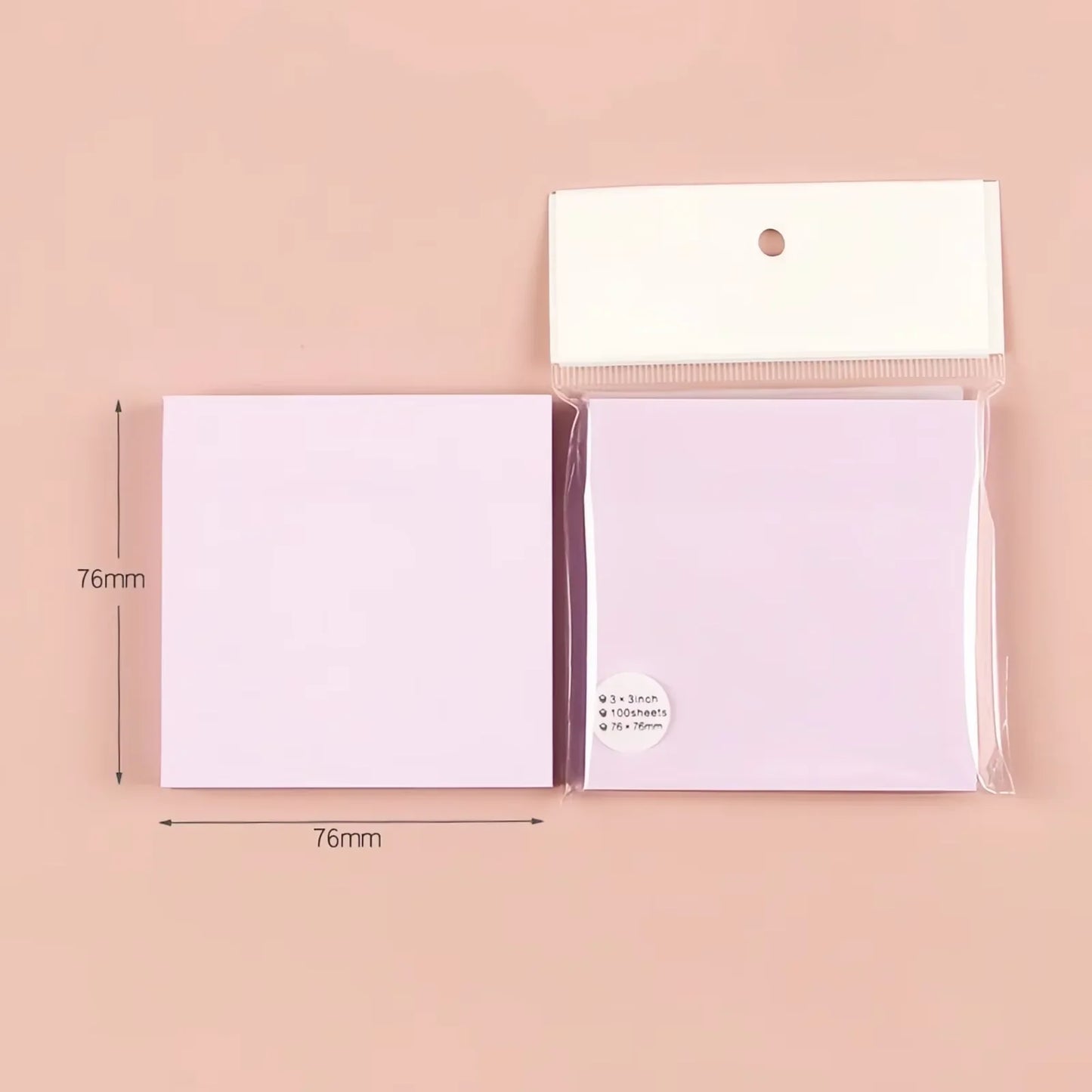 100 Sheets Full Stick Color Sticky Notes Pads Ins Style Memo Notepad Stationery for School Office Message Stickers Posted It