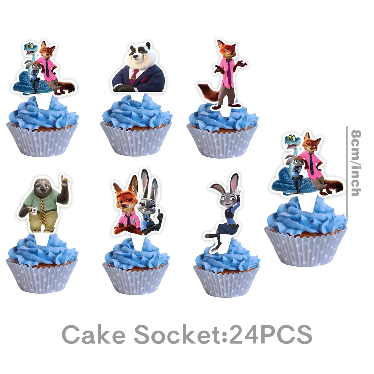 Zootopia Birthday Party Favor Kids Party Gift Favor Stamp Slap Bracelets Stickers Gifts Bag Keychains Paper Bags Baby Shower
