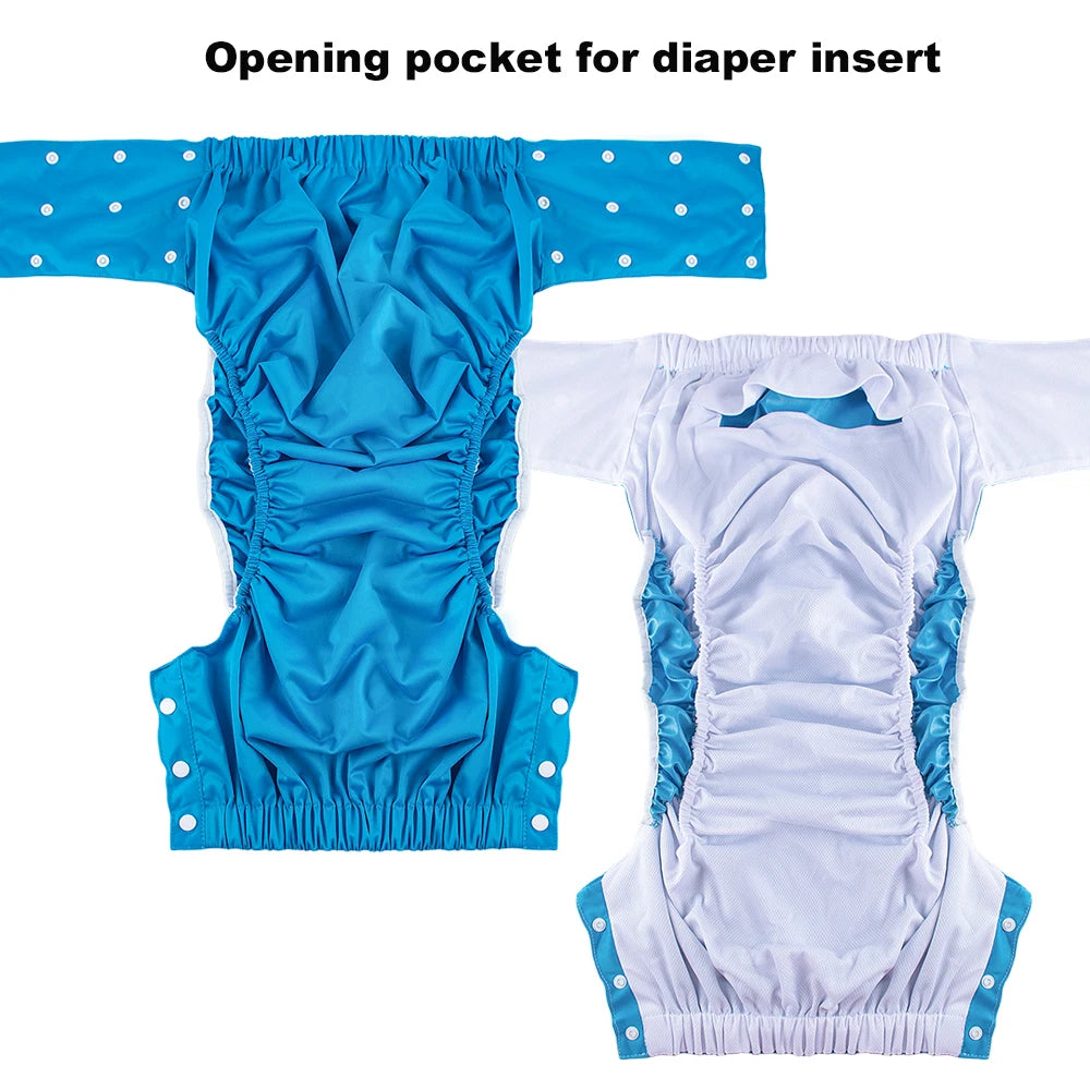 1pc Cooling Liner Reusable Underwear Washable Reusable Cloth Nappies Inner Opening Design Adult Cloth Diapers for Summer