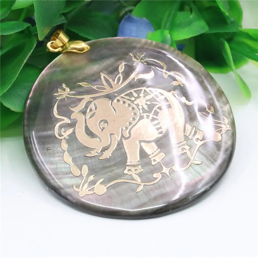 51mm Natural Accessories Multicolor Abalone Paua Sea Pearl Shells Pendant Flower DIY Christmas Women Girls Gifts Jewelry Making