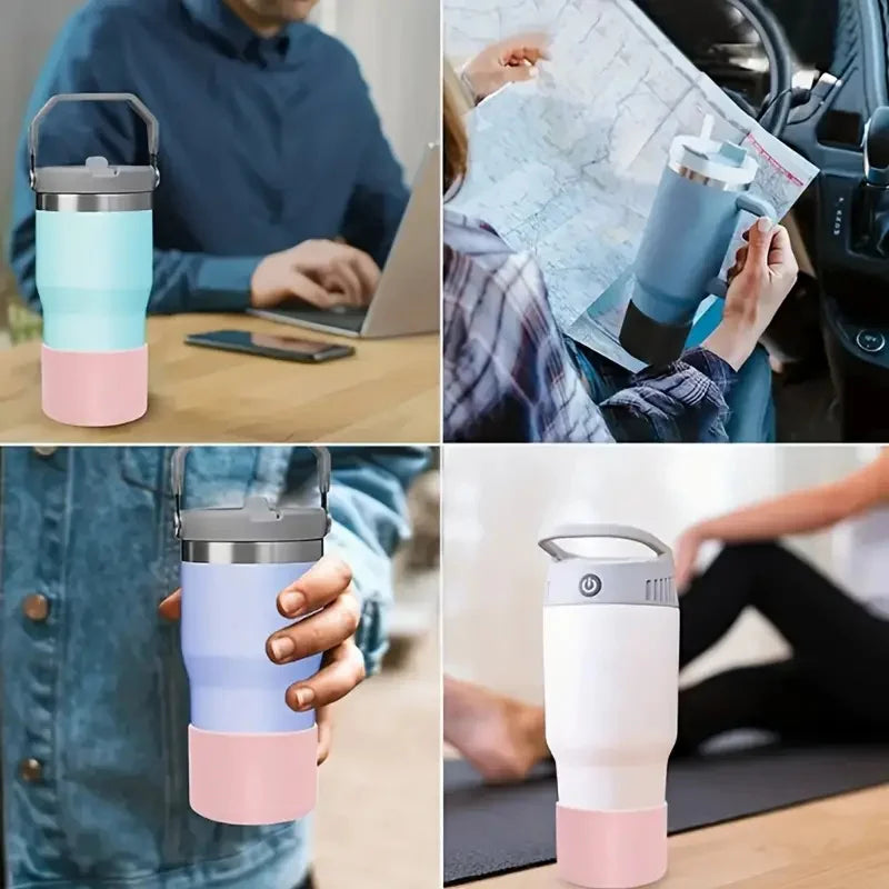 silicone bottom cup holder suitable for Fits 40 OZ Stanley Adventure Quencher Tumbler 30 0Z Stanley lceFlow Flip Straw Bottle