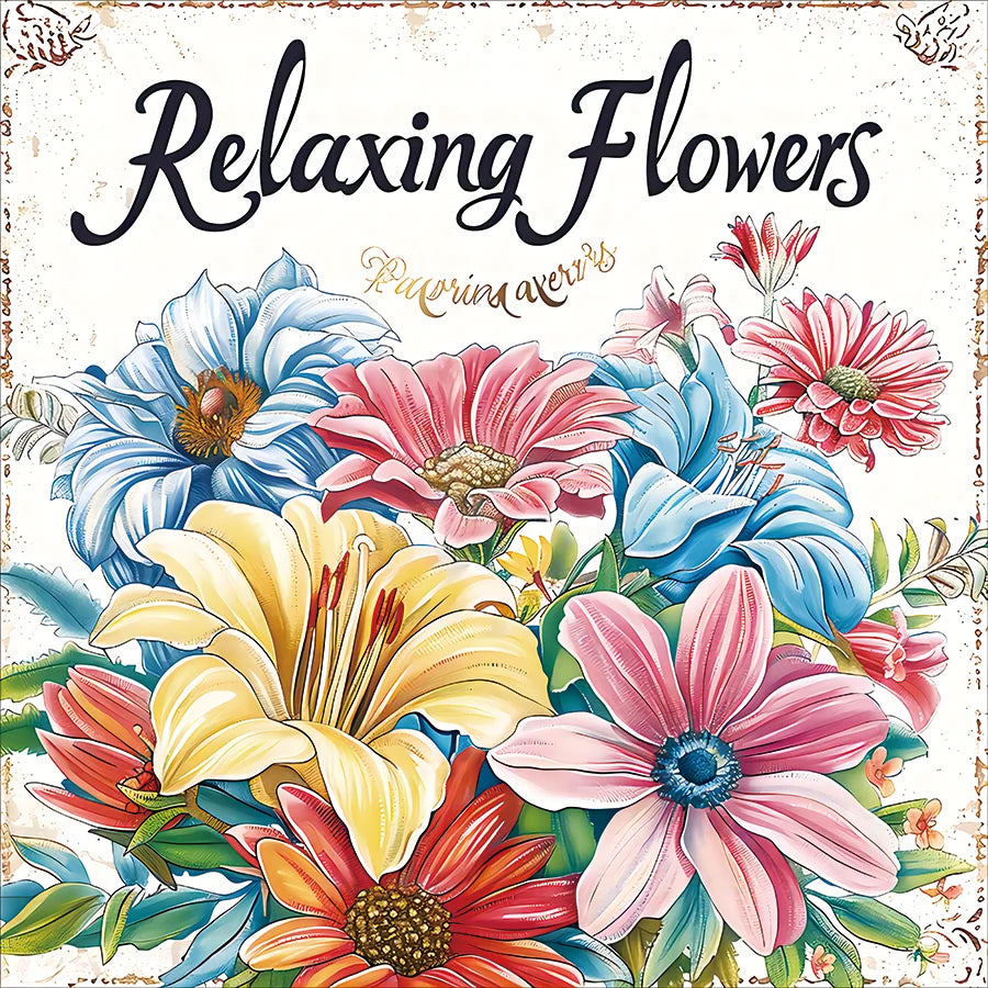 Art Coloring Book 20 Page relaxing flower Adult Picture Book Gift For Birthday Party Relieve Stress Kill Time Graffiti Painting