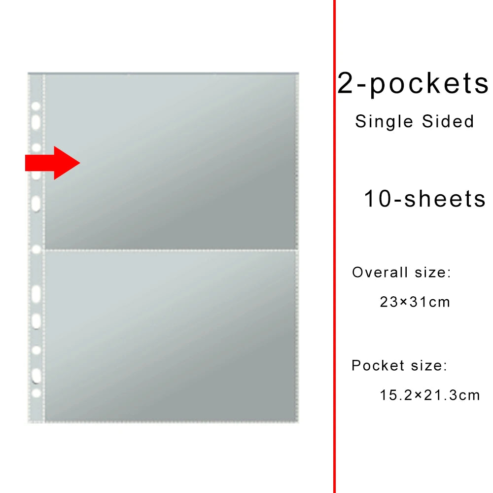 A4 Laser PU Leather Binder Scrapbook with Magnetic Closure & D-Shaped Metal Rings 11-Hole Pages for Photos, Cards, Tickets, Coin