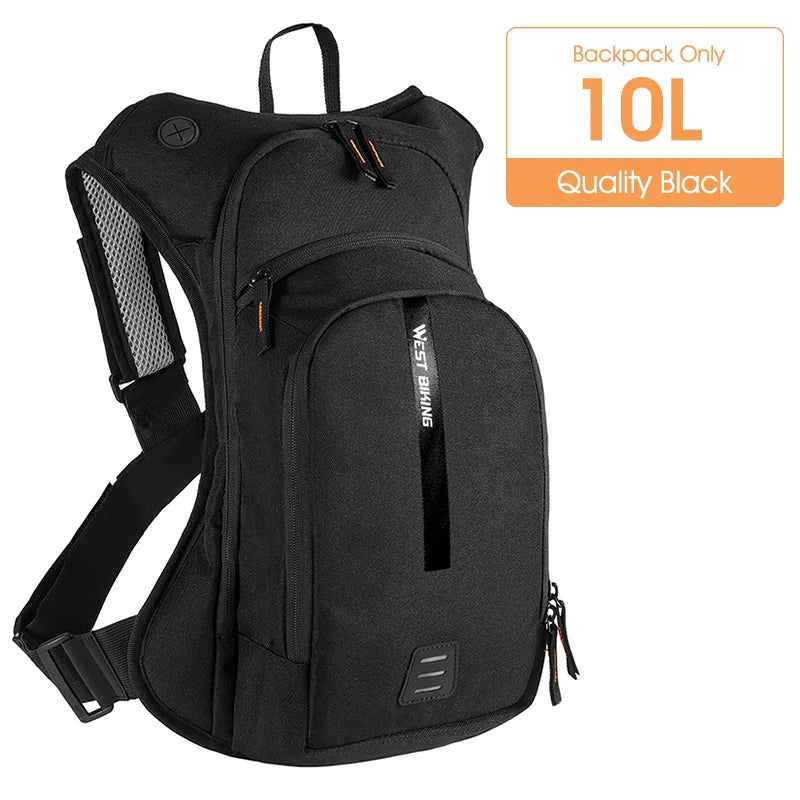 WEST BIKING 10L Ultralight Cycling Backpack Ergonomic Strap Reflective Bicycle Bag With Water Bag Traveling Hiking Cycling Bag