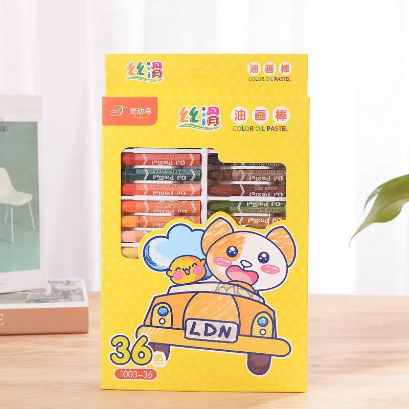 12/24/36 Colors Crayons Non Toxic Washable Oil Pastel for Kids,Art Supplies Drawing Coloring Crayon Set,Gift for Boys Girls