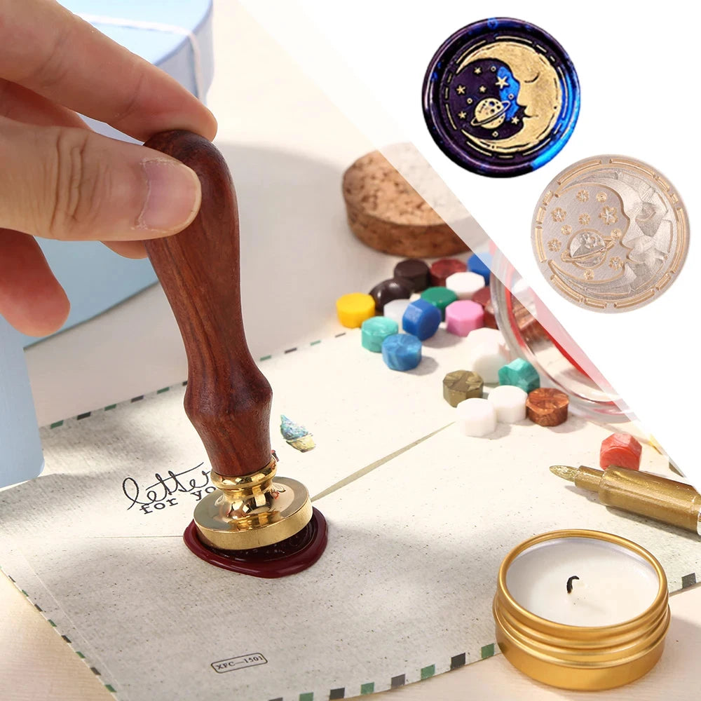 Custom Brass Wax Seal Stamp – Personalized Logo Head in 25–50mm