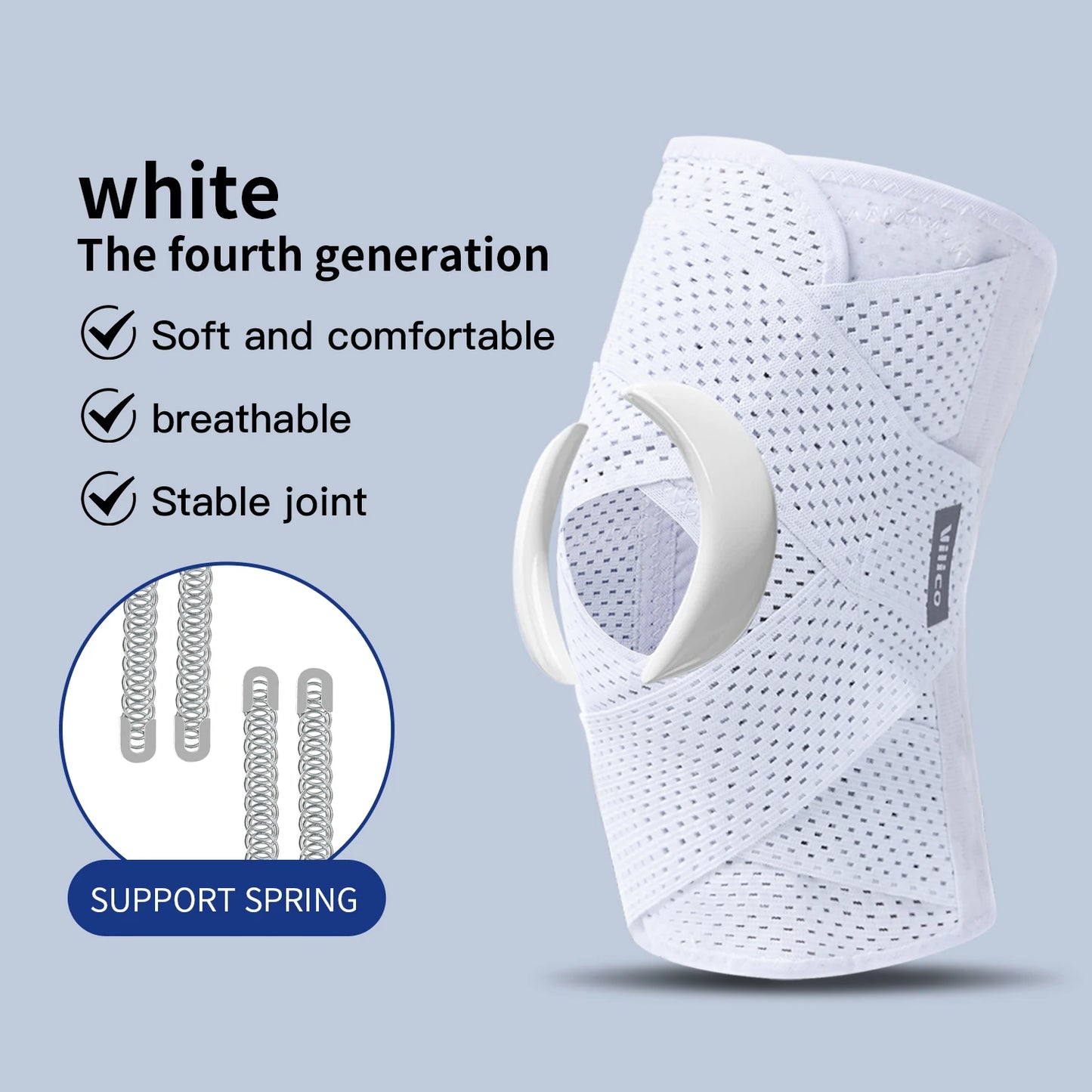 1Pcs Adjustable Knee Support Brace with Patella Gel Pad Men Women Meniscus Tear Knee Pain Injury Recovery,Workout,Sports