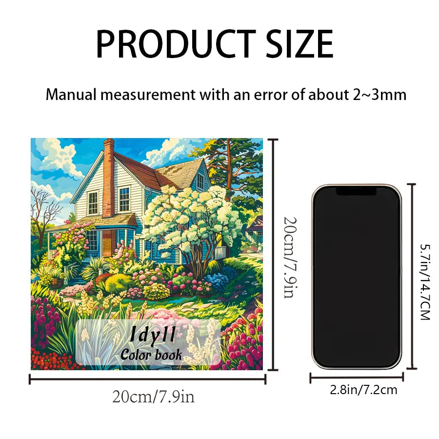 Adult Picture Book: Countryside Coloring Book with Realistic Scenic Landscapes for Relaxation and Creativity