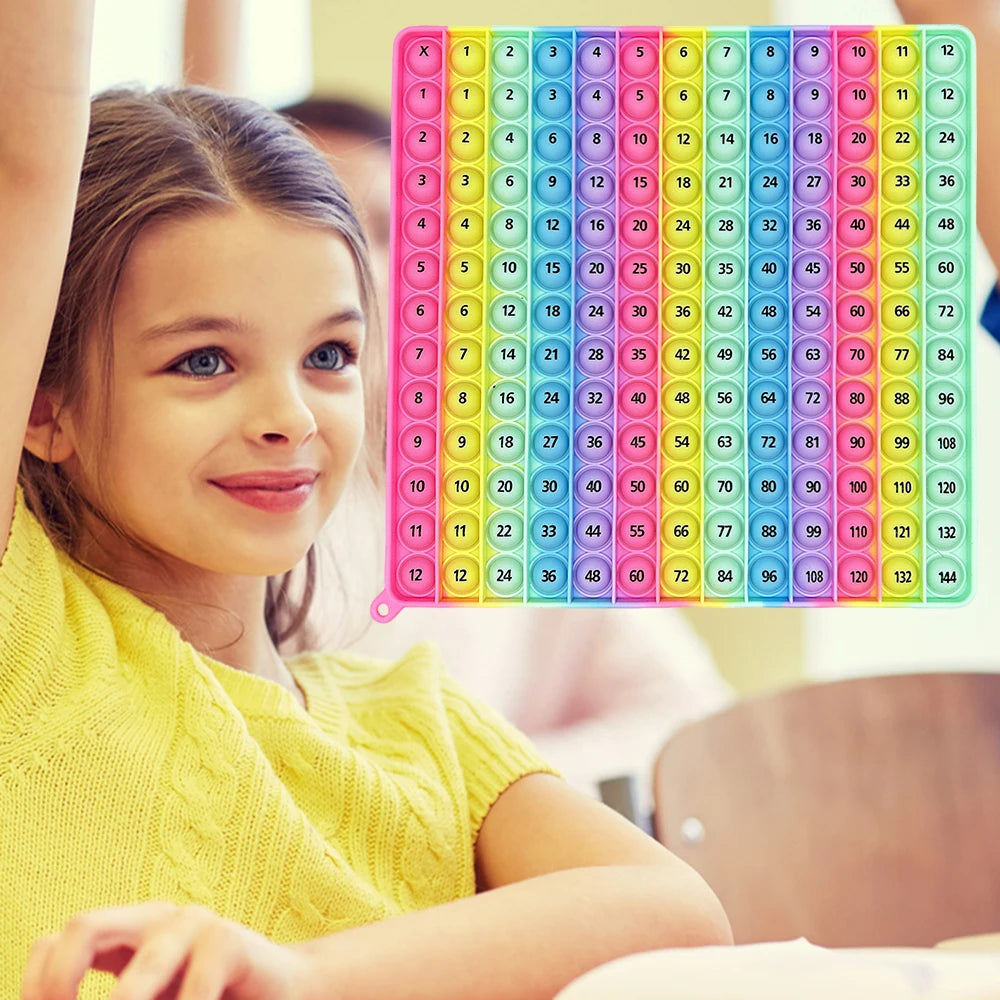 12x12 Multiplication Games Math Toys, Times Table Learning Teaching Educational Fidget Toys Gifts for Kids Grade 2 3 4