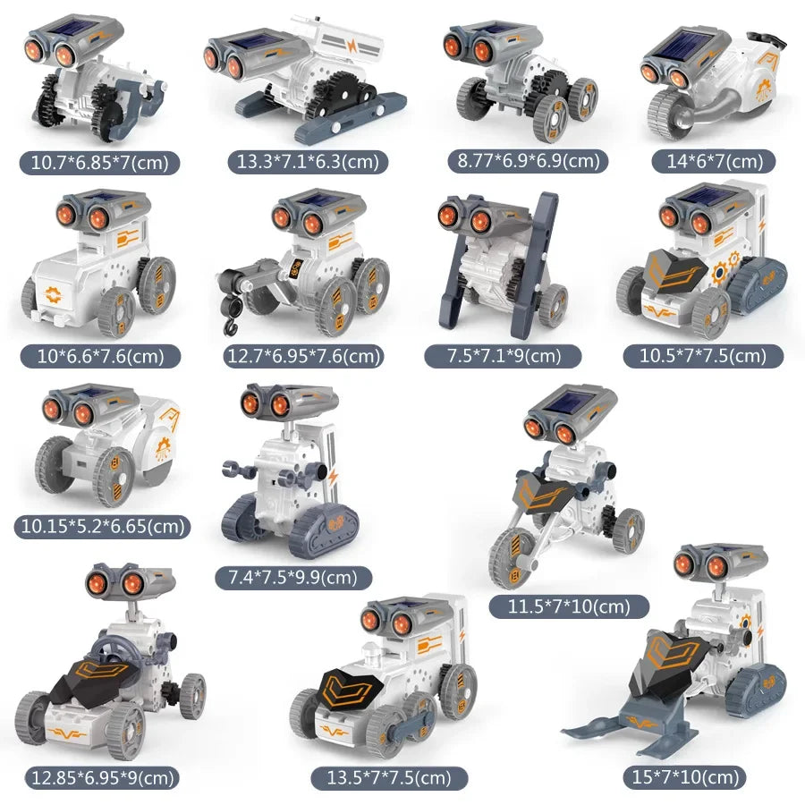 STEM 14-in-1 Education Solar Robot Toys DIY Building Science Experiment Kit for Kids Solar Powered By Sun Robot Kits
