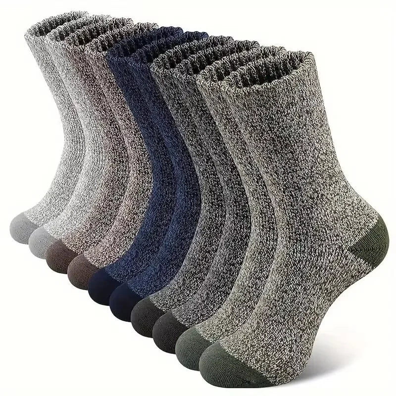New 2026 5 Pairs Merino Wool Socks For Men, Super Thick Hiking Man Socks Thermal Socks For Cold Weather
