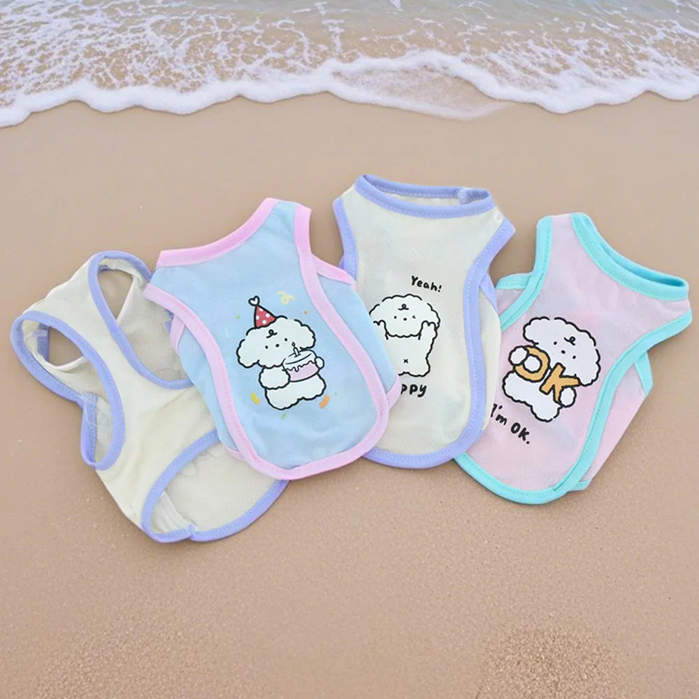 Cat and dog cool breathable cooling clothing pet summer cool clothes comfortable cool vest Teddy corgi XS-6XL