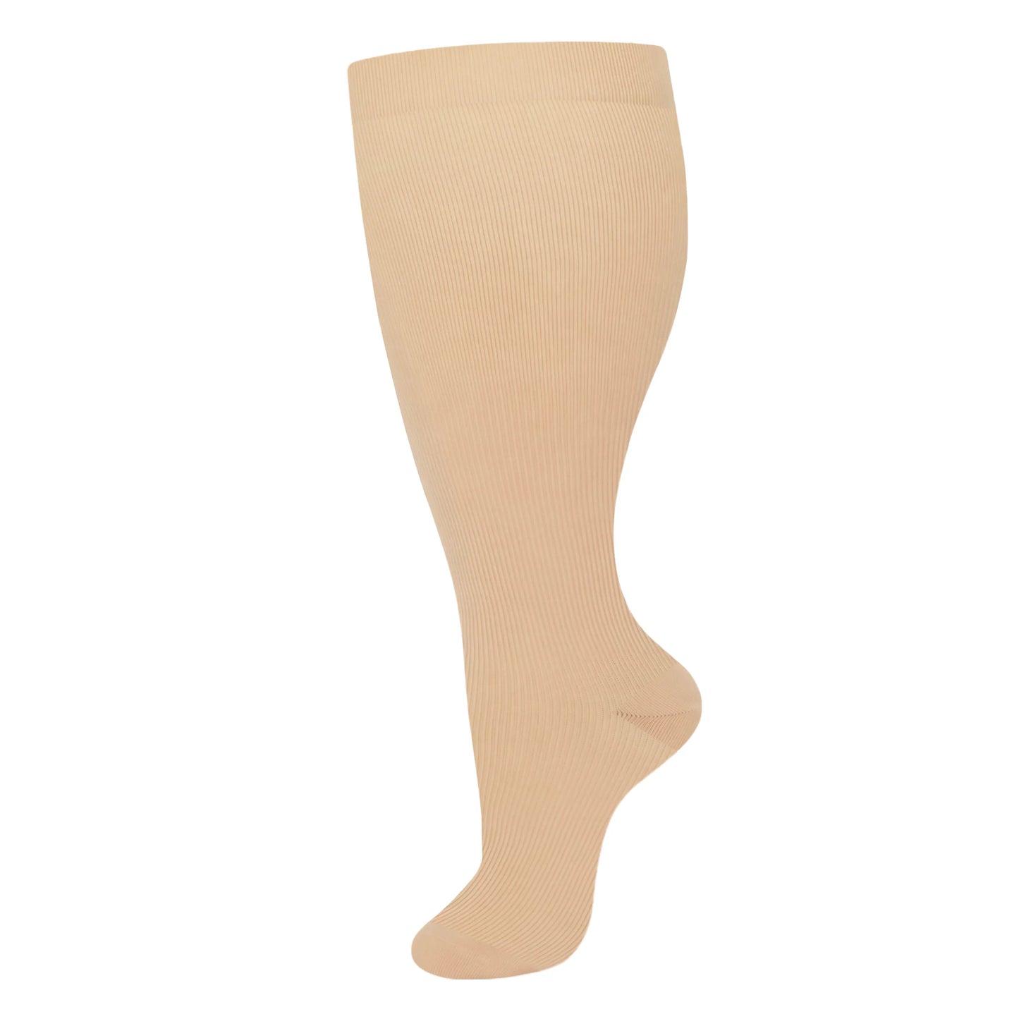 2XL-4XL Plus Size Compression Socks for Women Men 20-30 mmHg Wide Calf Extra Large Knee High Flight Sock for Circulation Support