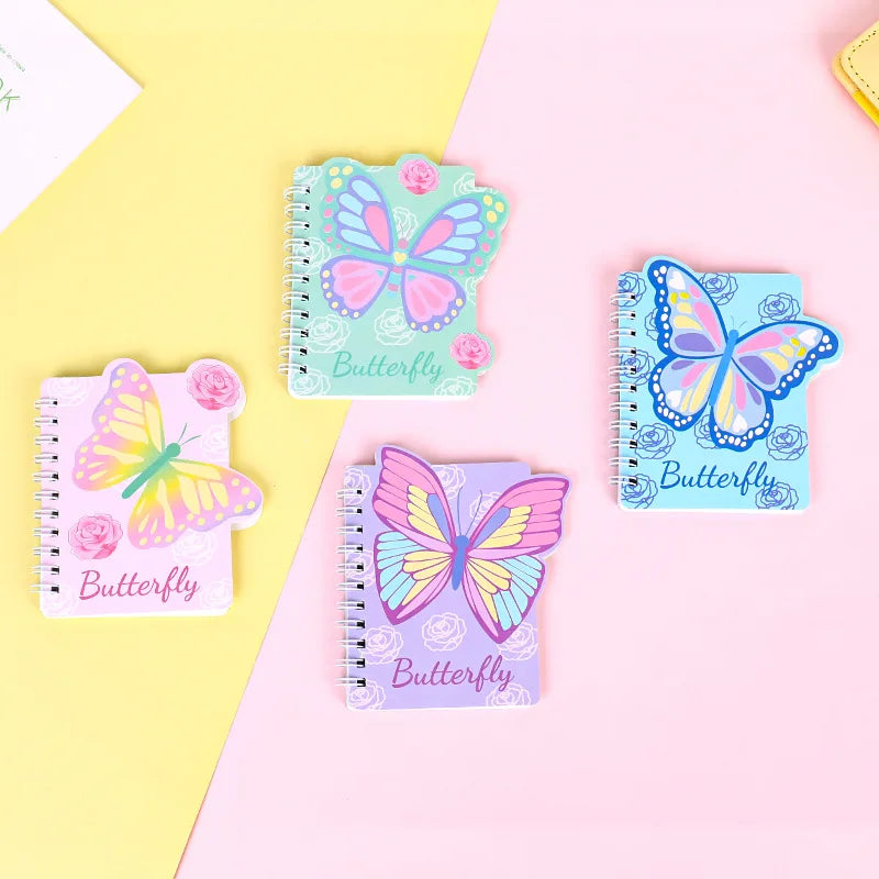Weibo Creative Cartoon Coil Notebook Student Portable Butterfly Notebook Cute Small Gifts for Children Paper Gift