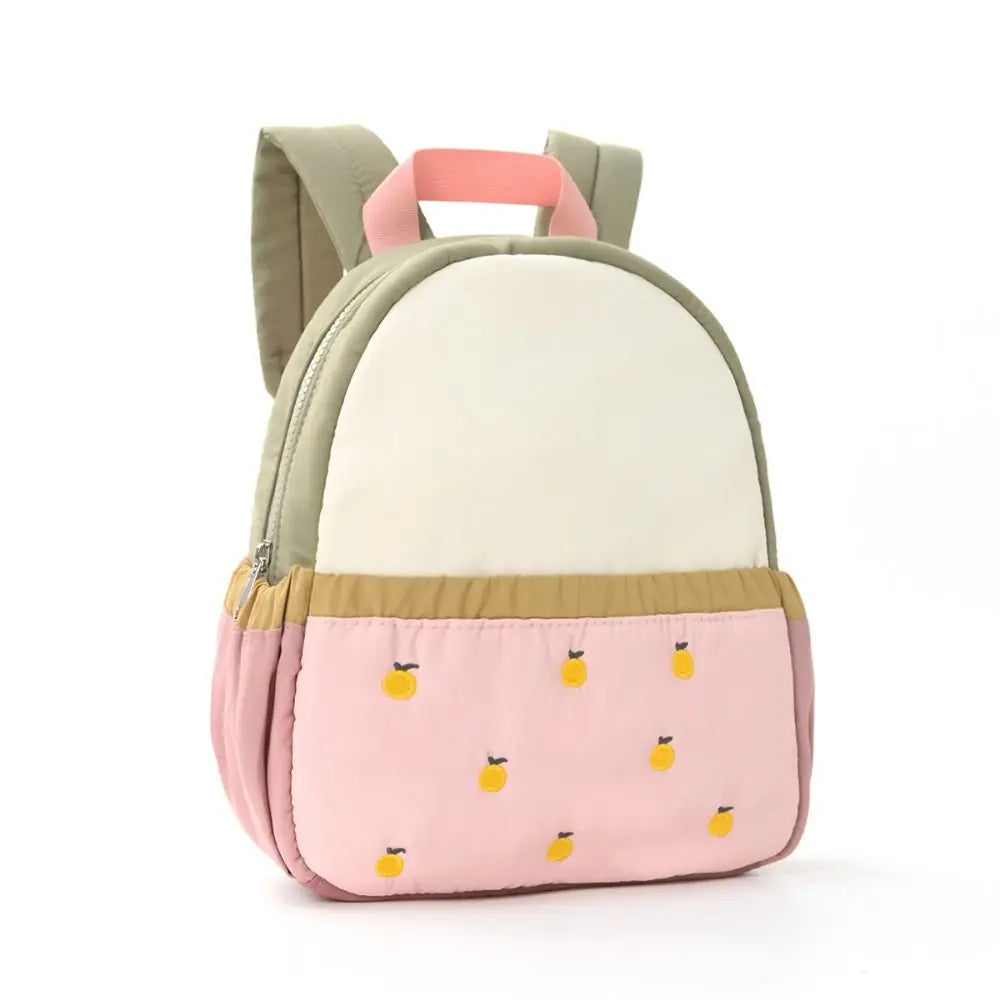 Polyester Embroidery Shoulders Bag Large Capacity Washable Versatile Backpack Multicolor School Student Backpack Kids Children