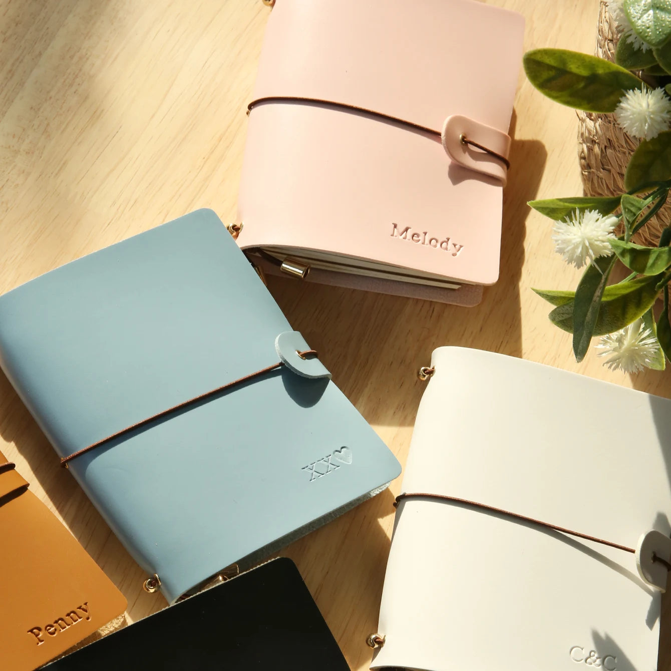 Personalized Leather Passport Holder Custom Name Imprinted Creative Handbook A7 Journal Card Holder Portable Travel Notepad Gift