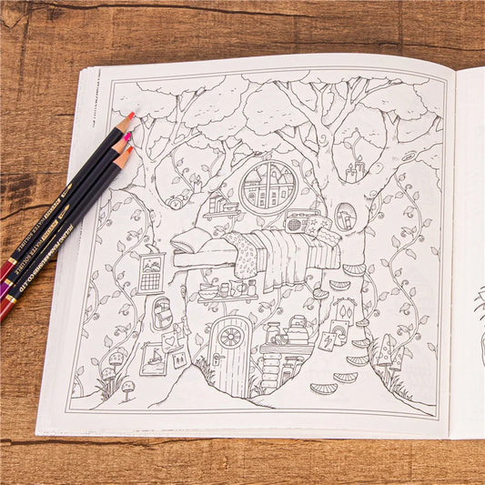 New 80 Pages 25*25cm Rooms Of Wonder Coloring Book For Children Adult Decompression Painting Book For Adult Kids Picture Book