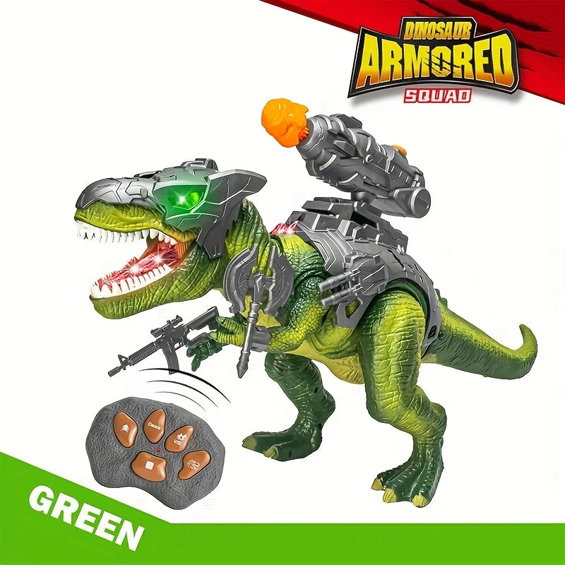 Simulated Alloy Dinosaur Toy, RC T-Rex, Runs & Roars, Built-in Sound Effects, Birthday Gift for Kids 3+, With Remote, Batteries