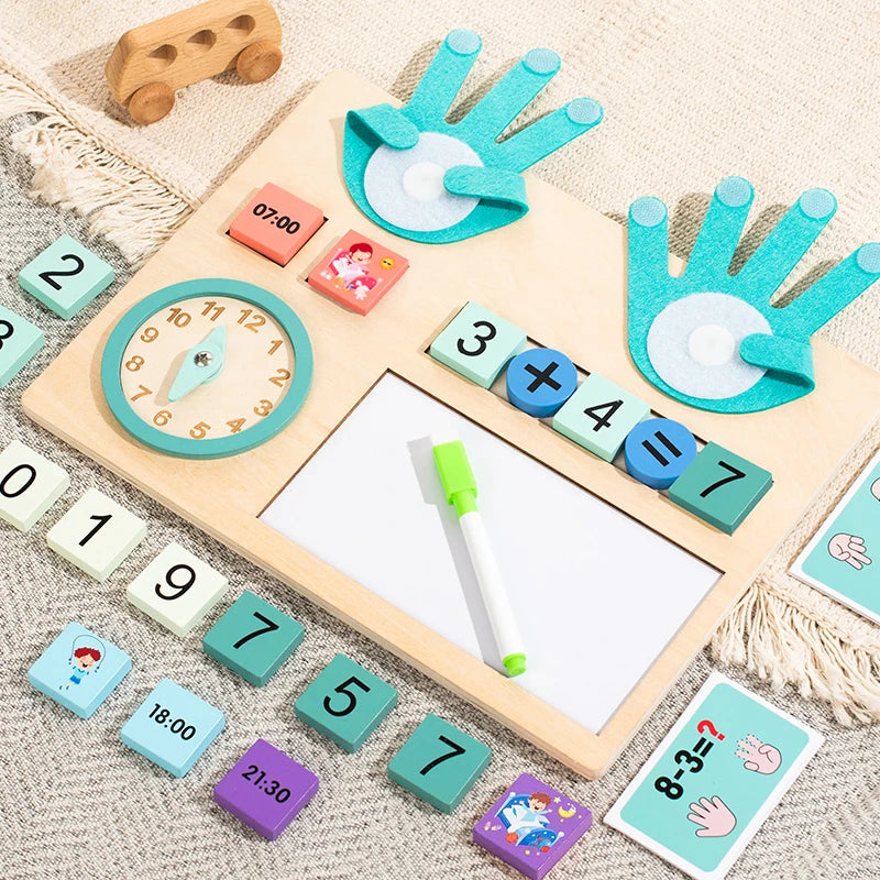 Kids Mathematics Teaching Aids Finger Numbers Counting Stick Palm Math Toy Children Counting Educational Toys Toddlers Intellige