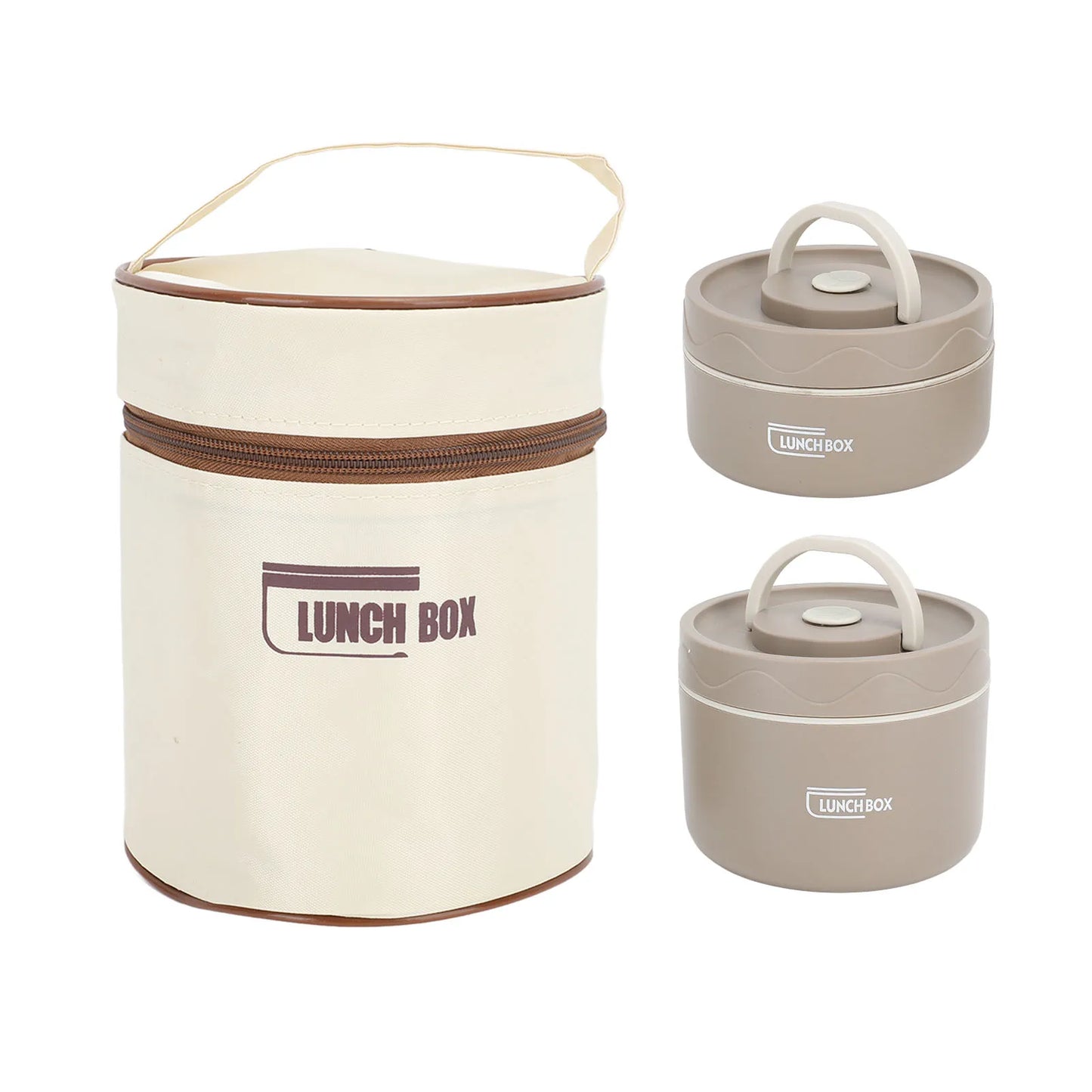 Thermal Lunch Box  304 Stainless Steel Multifunction Portable Insulated Lunch Container with Thermal Bag For School Student