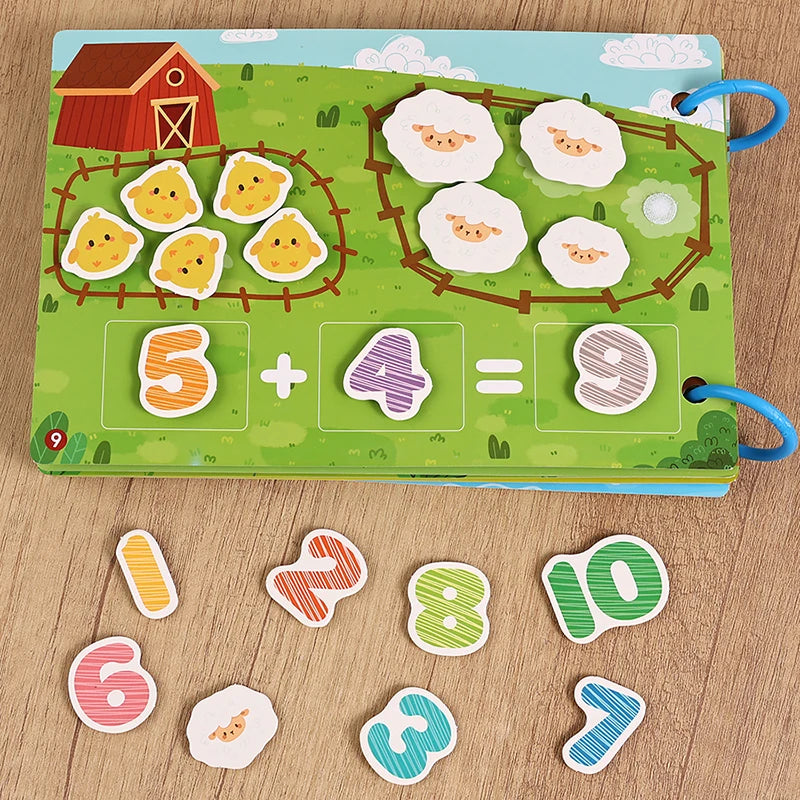 Busy Book for Toddlers Montessori Quiet Book Kids Early Educational Toy Matching Game Preschool Learning Activity Book