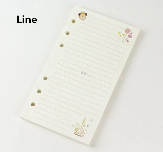 2026Colored A5 A6 Loose Leaf Notebook Refill Spiral Binder Inner Page Weekly Monthly To Do Line Dot Grid Inside Paper Stationery