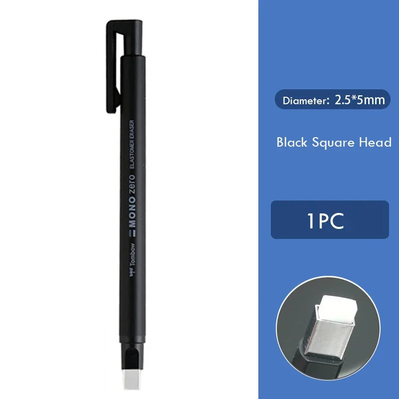Tombow Mono Zero Eraser Precision Tip Pen-Style Mechanical Rubber Refillable Pen Sketch Drawing Correction Erasers Art Supplies