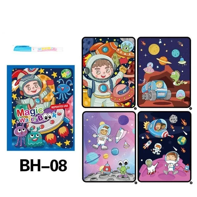 Children Painting Drawing Toys Reusable Coloring Book Magic Water Drawing Book Sensory Early Education Toys for Kids