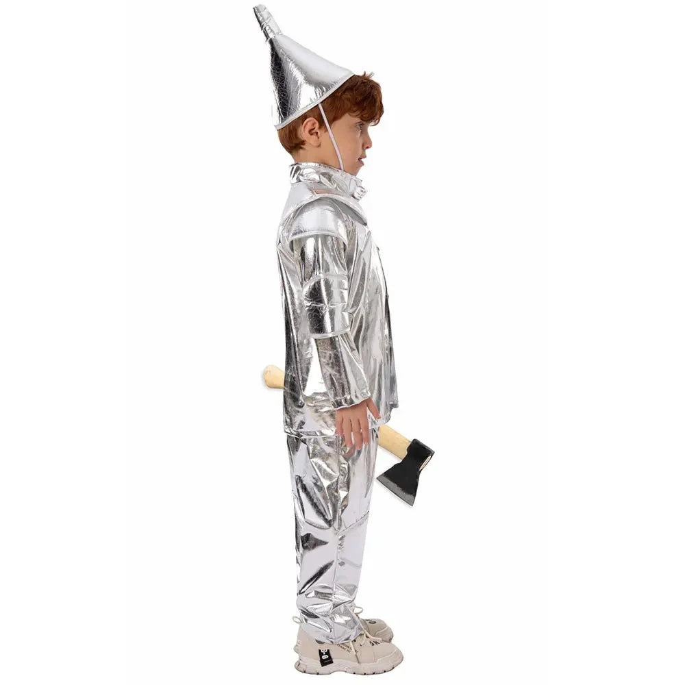 The Wizard of Oz Costume Tin Man Roleplay Kids Performance Outfit for Boys Girls Stage Costume Halloween Purim Party Fancy Dress
