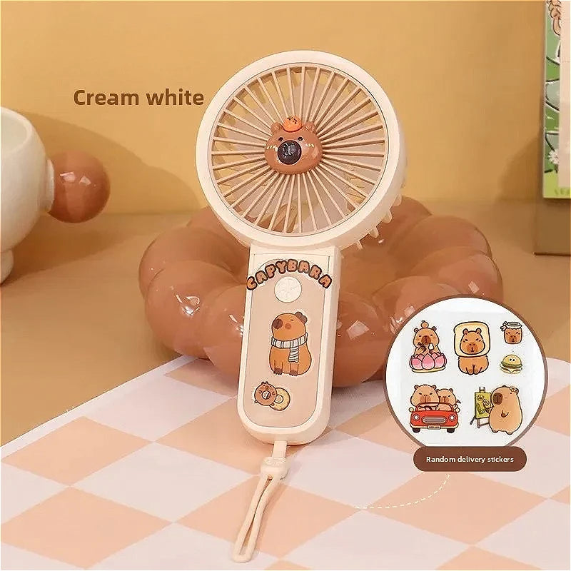 Capibala Powerful Mini Handheld Fan - 3-Speed Portable USB Fan, High Wind Cooling for Summer, Rechargeable & Compact