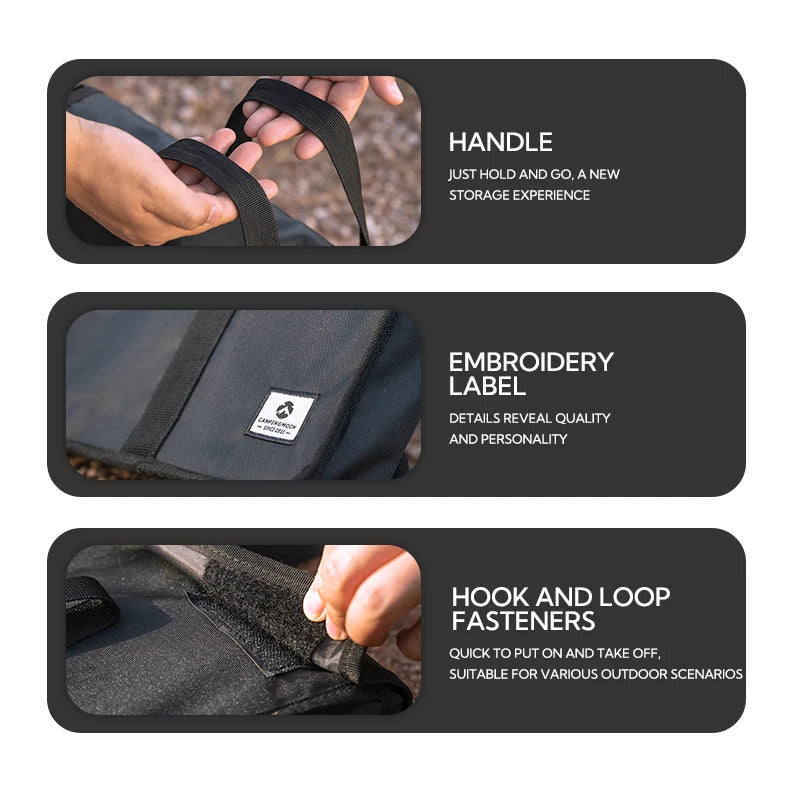 CAMPINGMOON G-38-B Folding Net Table Storage Bag Multifunctional Camping Outdoor Picnic BBQ Foldable Desk Tablecloth Tote Bag