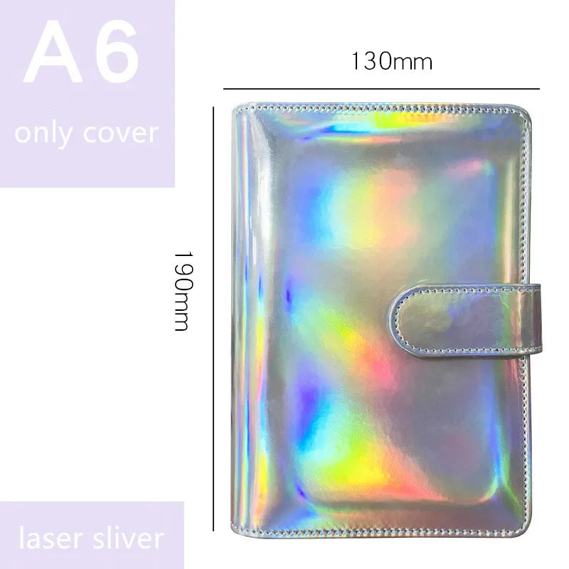 A6/A5 Macaroon Color PU Leather DIY Binder Notebook Cover Diary Agenda Planner Paper Cover School Stationery