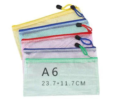 Poly Stationery Storage Folder File Pouch  A4 A5 B4 A3 Snap Button Document Bag Zip File Folder School Office Supplies