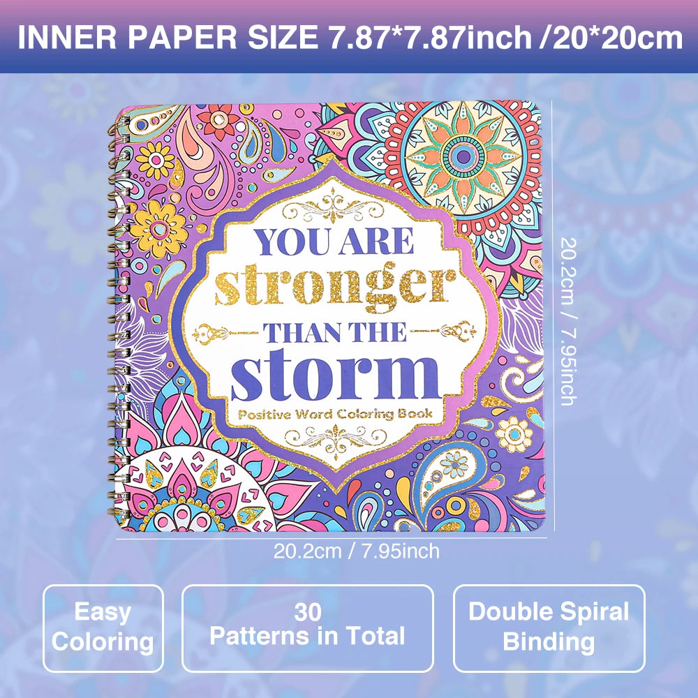 Inspirational Text Coloring Book 30 Different Patterents Inspirational Text With Flowers Sketchbooks For Relaxation Designs