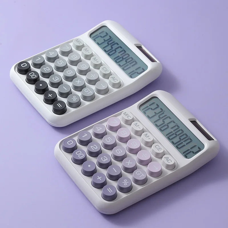 Dopamine Style Calculator Solar Dual Power Financial Accounting Calculator for Office Ladies Students Exam Office Supplies