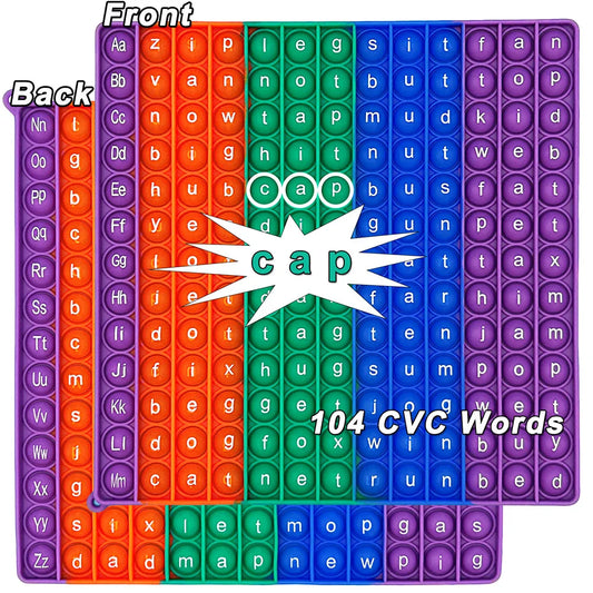 Word 104 CVC Words Game Toys, ABC Letters Alphabets Phonics English Words Learning Resources Educational Toys for Kids