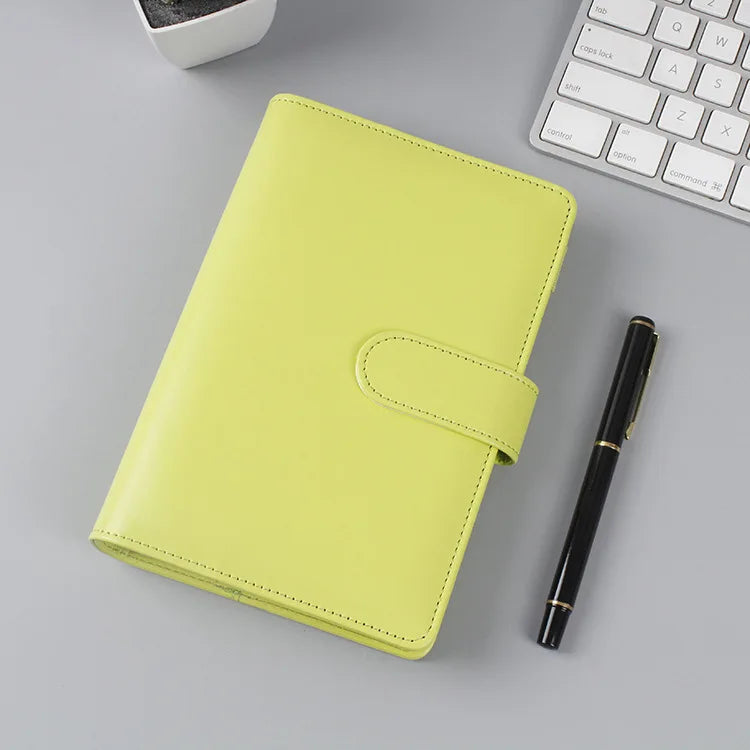 A6/A5 Macaroon 18 Colors  PU Leather DIY Binder Photocards Collect Book Diary Agenda Planner Cover Album Stationery