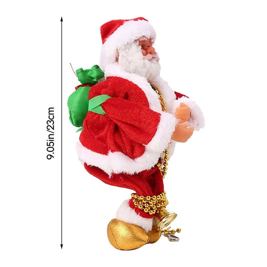 Battery Operated Rope Climbing Santa Claus musical Toys For Christmas Tree Hanging Pendant Ornament Decor X-mas Decorations