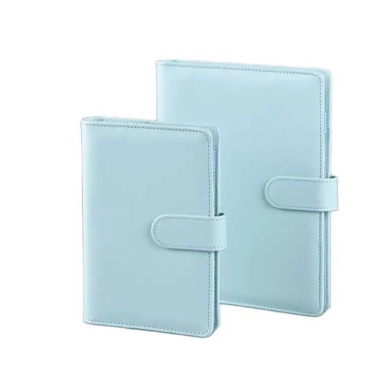 A6/A5 Macaroon Color PU Leather DIY Binder Notebook Cover Diary Agenda Planner Paper Cover School Stationery