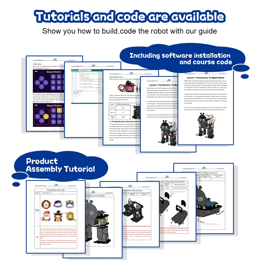 ACEBOTT Robotics for Kids Bionic Biped Robot Kit for Arduino ESP32 STEM Science Kits Cool Engineering Building Toys