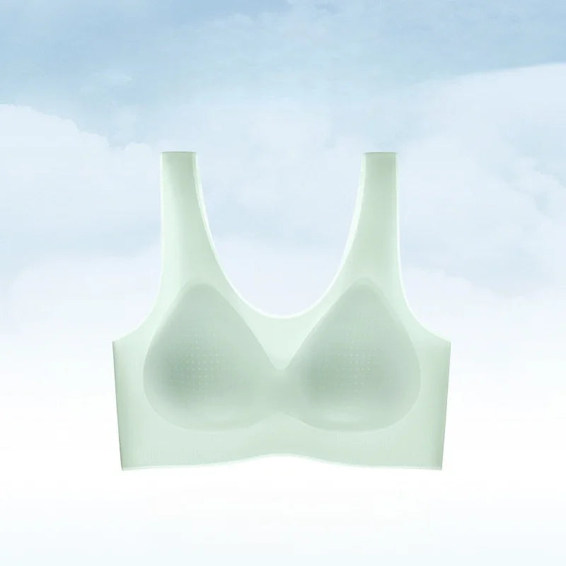 Cooling Push Up Bra Ultra Thin Seamless Comfort Icy Silk Cami Underwear for Women Summer Breathable
