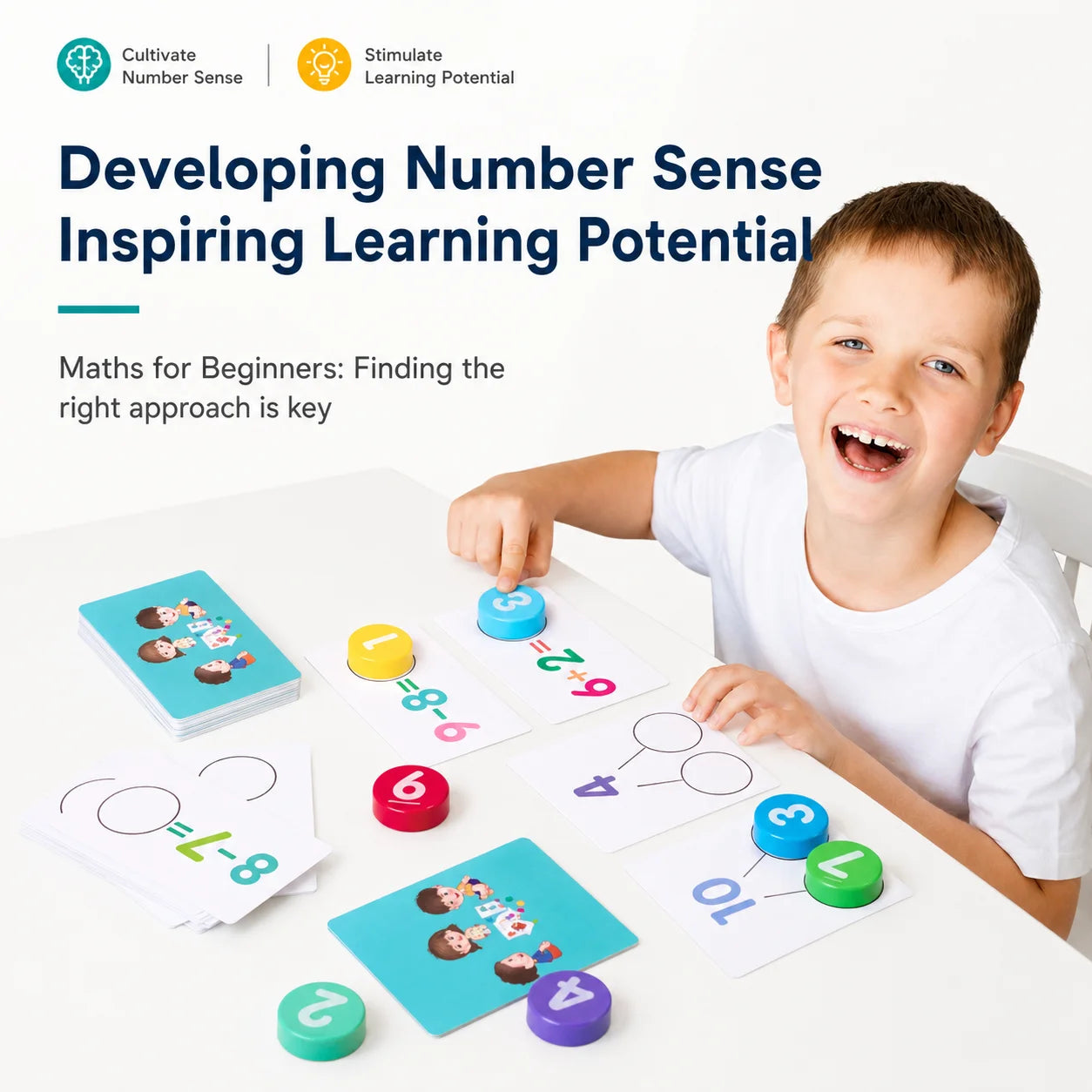 Children's math early education teaching aids, number cognition matching, mathematical operations learning, educational toys