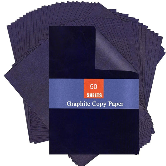 Graphite Transfer Paper – 50 Sheet A4 Tracing Paper for Patterns & Canvas