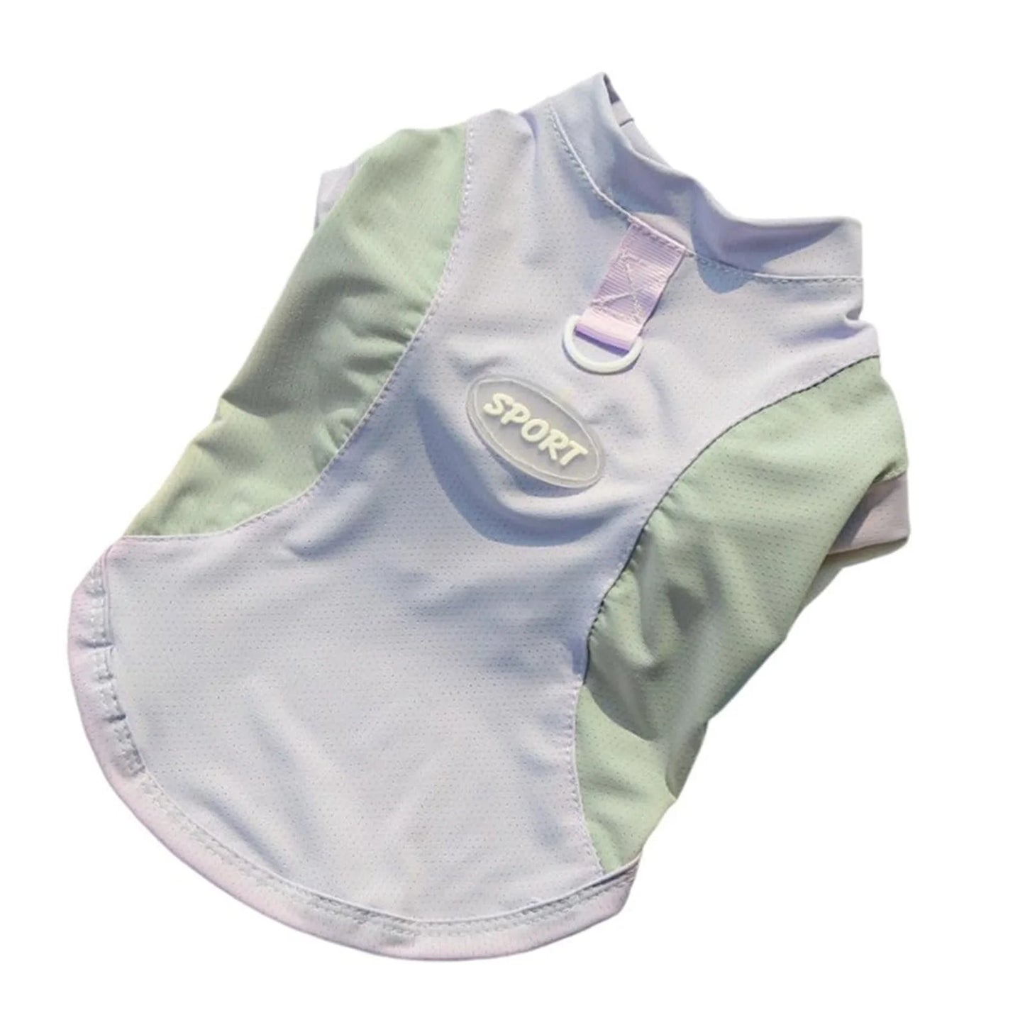 Cute Mesh Vest Pet Clothes 2026 New Ice Silk Cooling Puppy Vest Quick Drying Summer Pet Costume Large Size Splicing Clothes